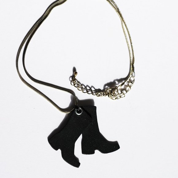 Rubber Boots Necklace - Picture 1 of 3